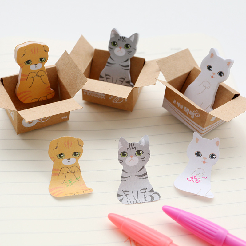 New Arrivals Small Mini Kid Pet Sticky Note Pad Custom Shaped 3d Cute Carbon Notepad Sticky Container Notepad