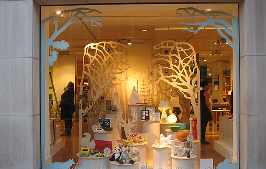 cardboard tubes display